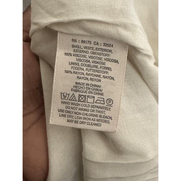 Maeve Anthropologie Dress Womens 2 Blue White Floral Maxi Wrap Belted V Neck - Picture 5 of 9